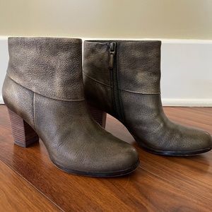 Cole Haan Leather Nike Bronze Cassidy Bootie Size 7.5